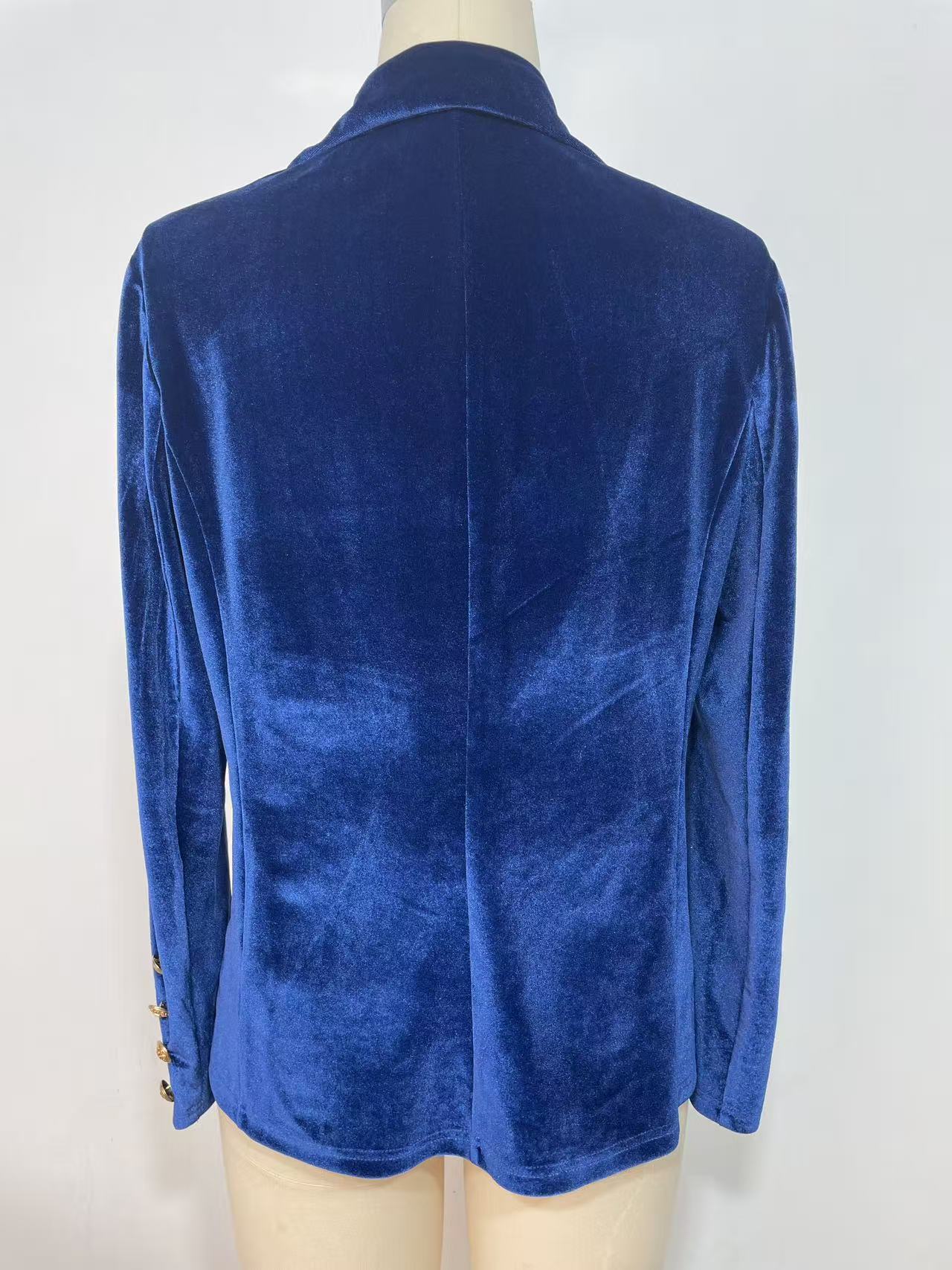 Dame Jakke Liten Fløyel - Vår Stilfull Business Casual Polert Pendler Stil