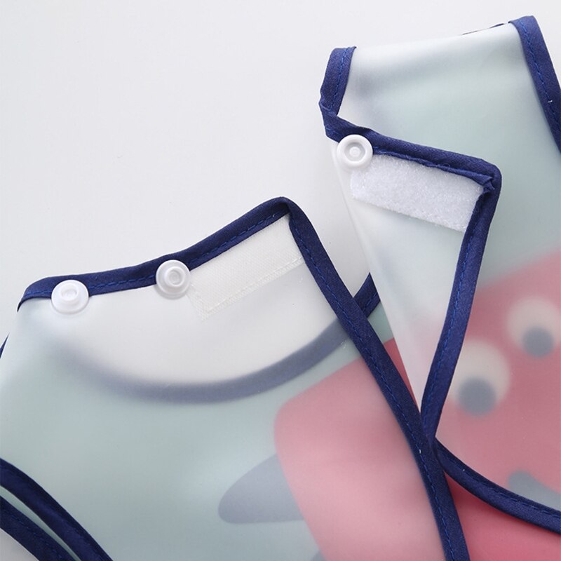 Baby Verstelbare Slabbetjes Met Pocket Plastic Waterdichte Voeding Kiel Cartoon Schort