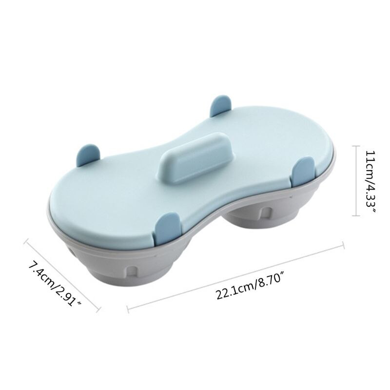 Bleu cuit à la vapeur boîte à oeufs micro-ondes oeuf Tra cuisine oeuf fabricant vapeur cuisine Gadget