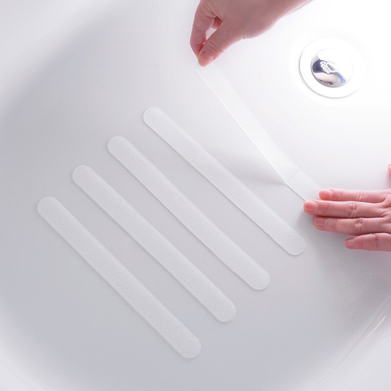Banheiro transparente antiderrapante adesivos 5 pcs escadas fita banheiro banheira chuveiro antiderrapante