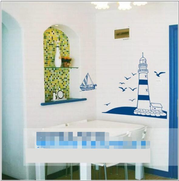 Blue Ocean lighthouse Seagull photo frame DIY wall... – Vicedeal