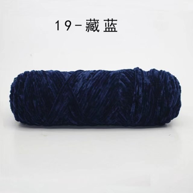 Chenille Gold Velvet Yarn Soft Silky Yarn Knitting Craft Yarn warm& comfortable Use for Knitting Scarf Hat & blanket: 19