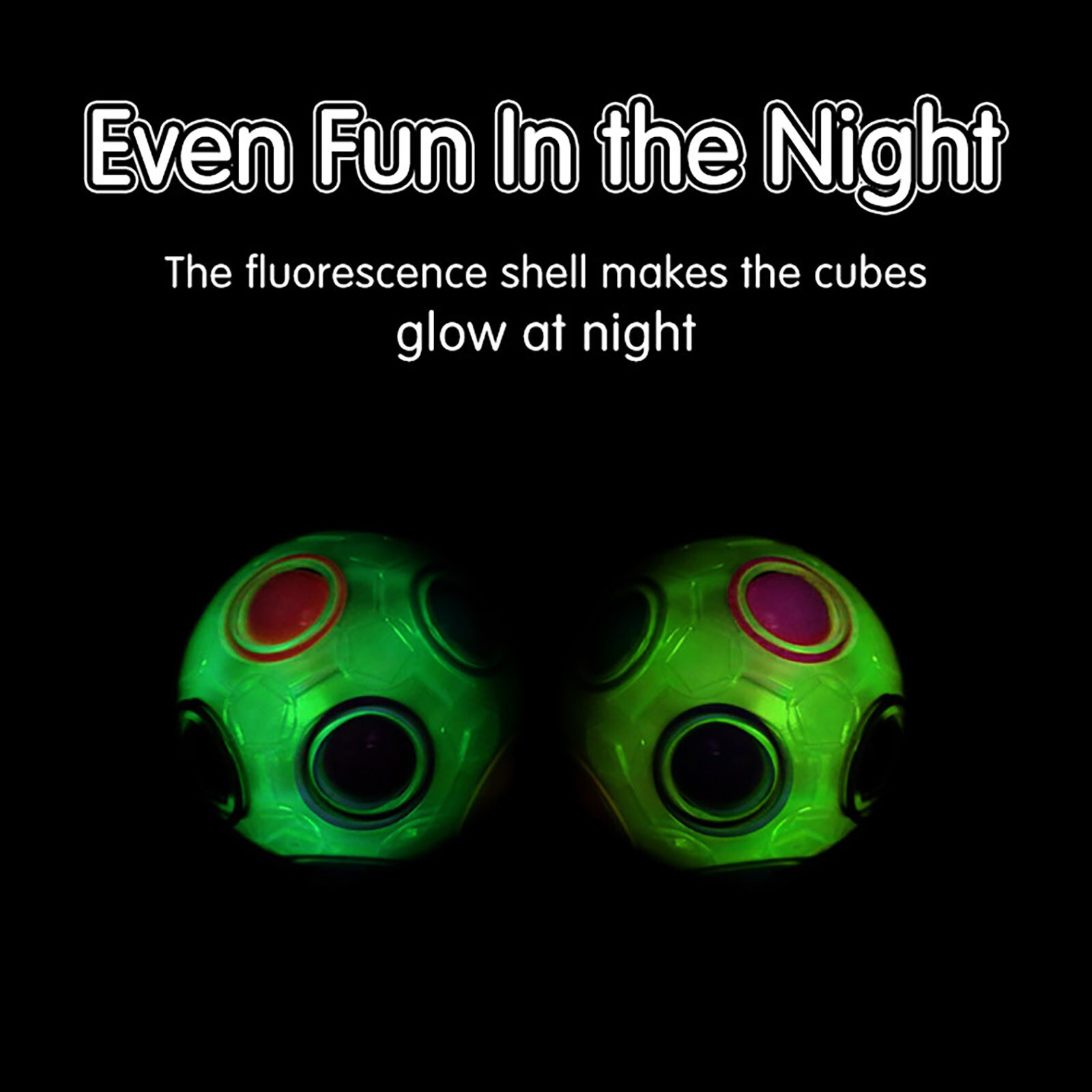 Lichtgevende Stress Reliever Magic Rainbow Bal Fun Plastic Puzzel Onderwijs Speelgoed Kinderen Spel Ball Charm # G30