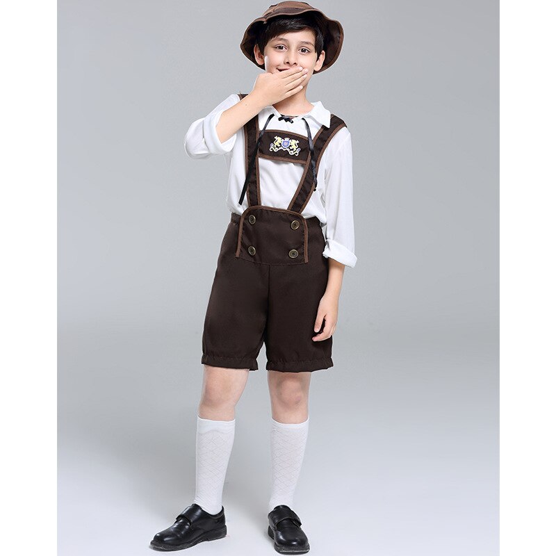 Duitsland Oktoberfest Kinderen Bier Kostuum Beierse Festival Party Voor Kinderen Jongen Fancy Outfit Ober Stage Kostuum Bier Festival S