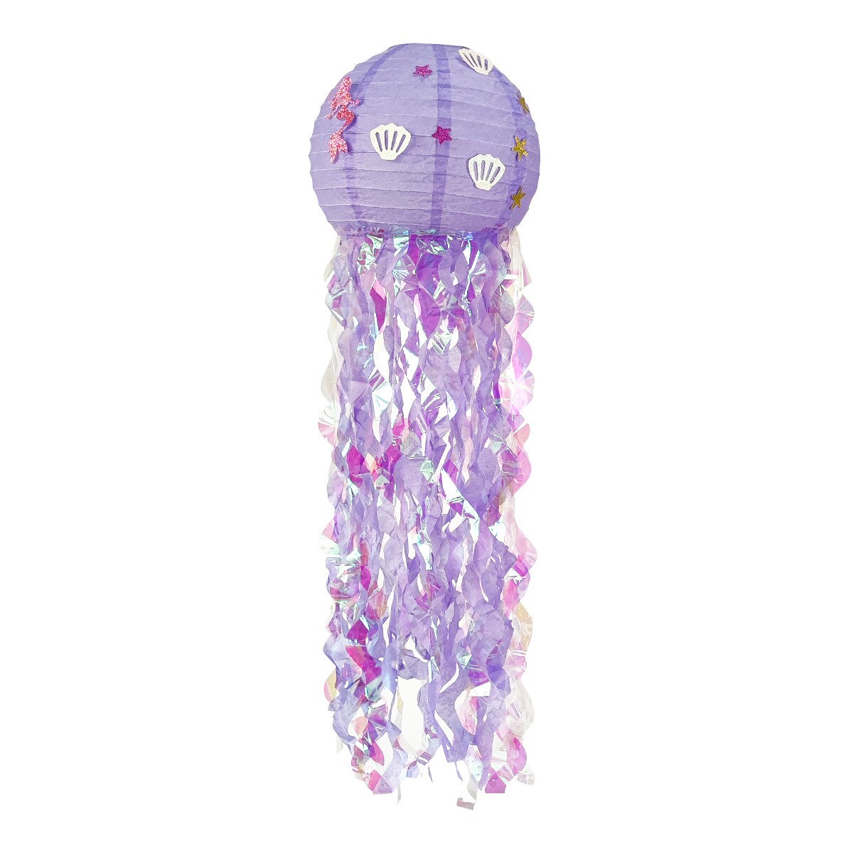 Mermaid Theme Party Decor DIY Jellyfish Paper Lantern Under The Sea Party Decor Girl Mermaid Birthday Decorations Litte Mermaid: LIGHT PURPLE