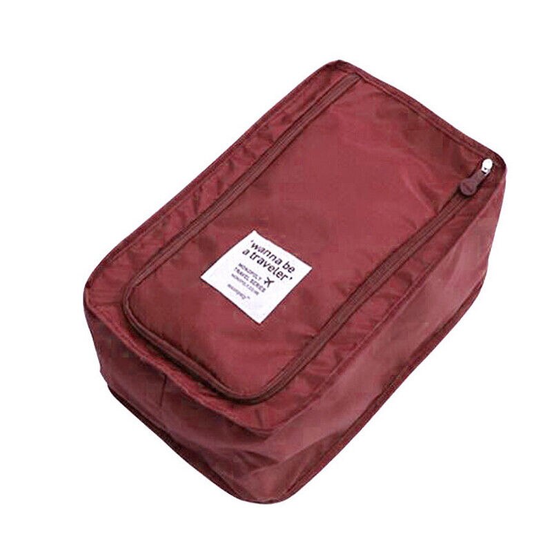 Waterproof Football Shoe Bag Travel Boot Rugby Sports Gym Carry Storage Case Box: Burgundy