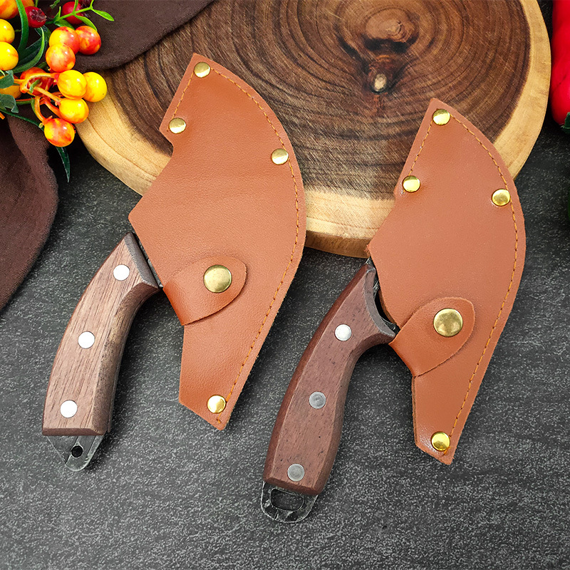 Cuchillos de cocina pequeños para forjar, cuchillo para deshuesar, cuchillo de anillo, cuchillo de cocina, cuchillo machete pequeño para matar pescado, cuchillo para cortar