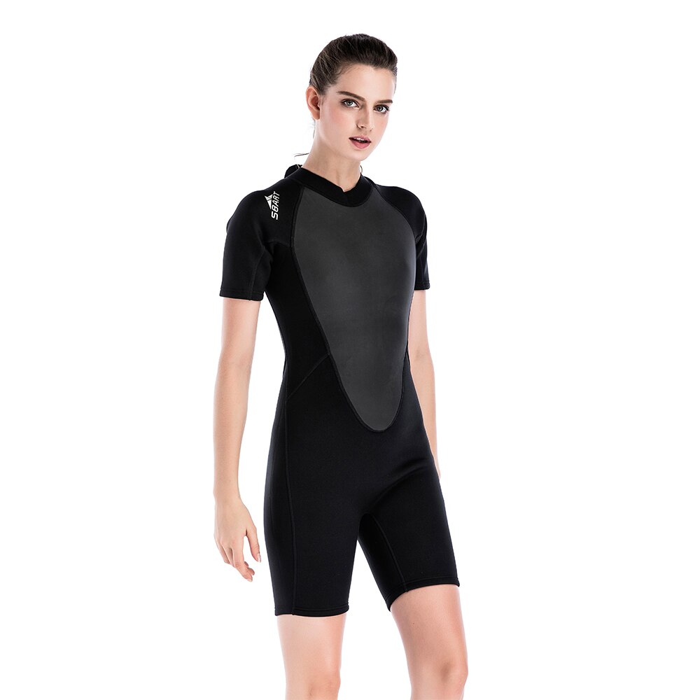 SBART Short Sleeve Wetsuit Women Surfing Snorkeling Mergulho 2mm Neoprene One piece Jumpsuits Diving Spearfishing Wetsuits