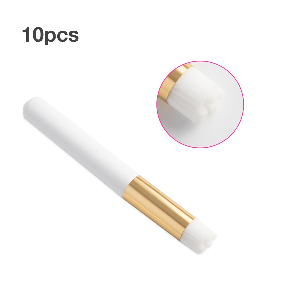 Cepillo de limpieza de pestañas, cepillo limpiador de extensiones de pestañas, brocha para la nariz, limpiador de champú, cepillos de maquillaje cosméticos, 3/10 Uds: 10pcs white