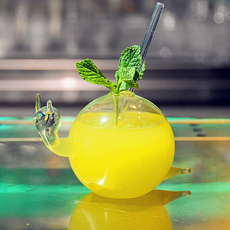 Guldvinsæt netto rødt lys og tyndt snit japansk røget molekylær snegl cocktailglas klar bar glasvarer  lb70308