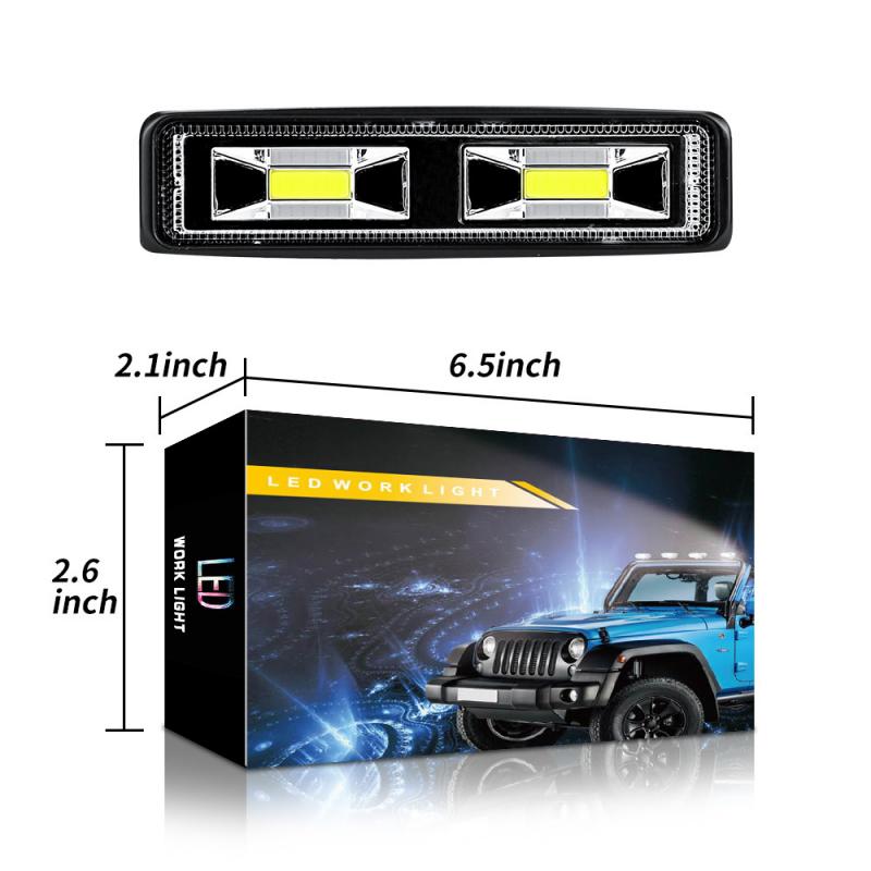 LED Headlights 12-24V For Auto Motorcycle Truck Tractor Trailer Offroad Working Light 48/18W LED Work Light Spotlight Light Bar