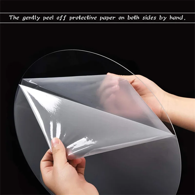 10PCS 10/15/20/25/30cm Round Acrylic Cake Disk DIY Art Blank Board Cake Tool Tray Transparent Panel for DIY Project Art Painting