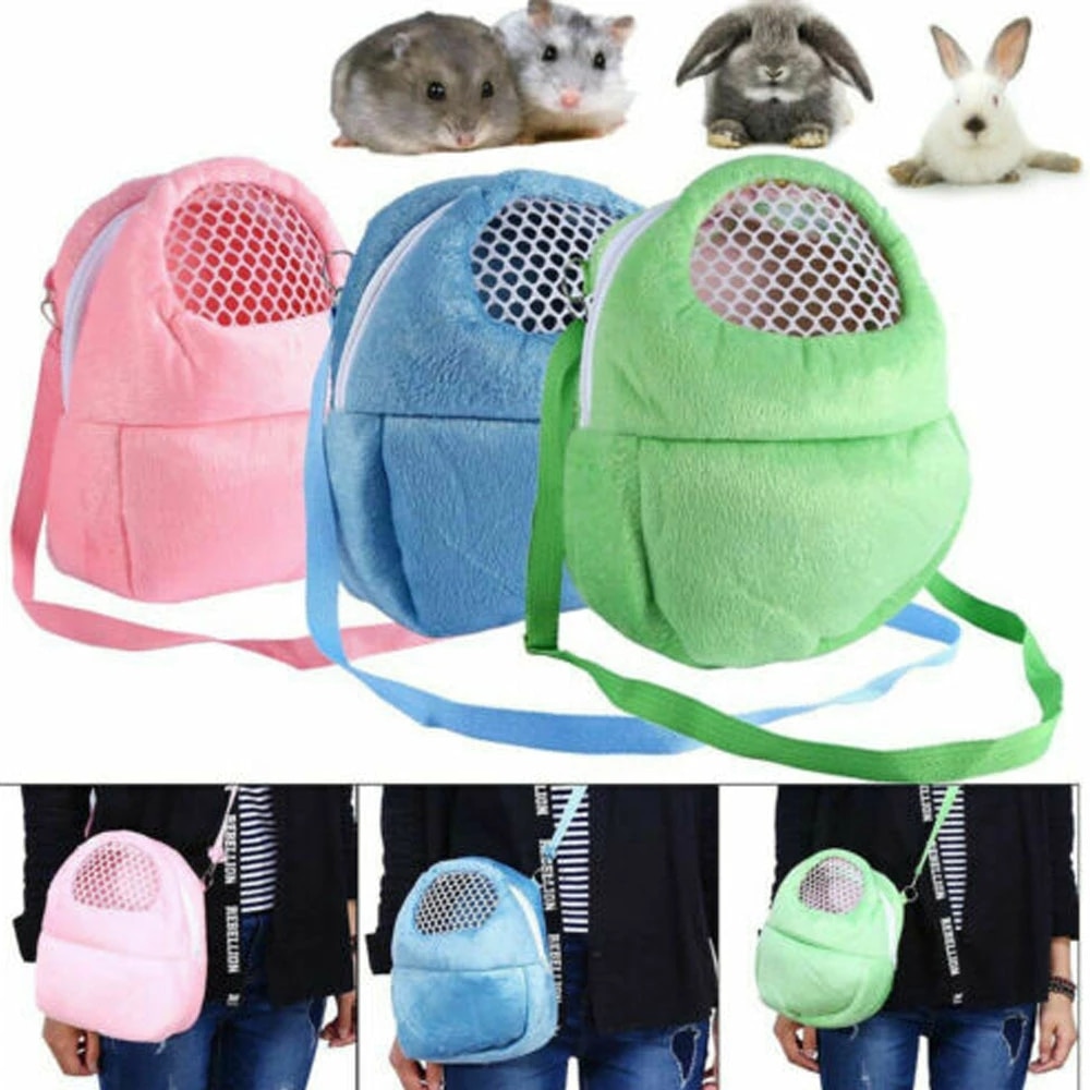 Kleine Pet Carrier Konijn Kooi Hamster Chinchilla Reizen Warme Zakken Kooien Cavia Carry Bag Ademend Varken Carry tas