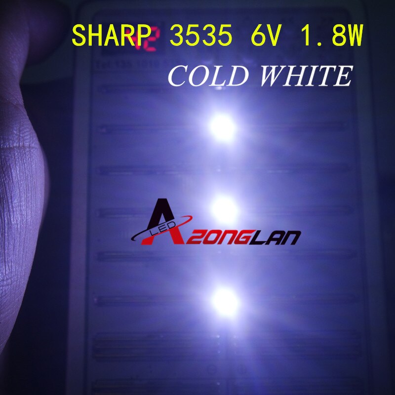 500 Stuks Sharp Led Backlight Lcd Tv 3535 3537 Led Smd Lamp Kraal 1.8W 6V 3535 Koud wit