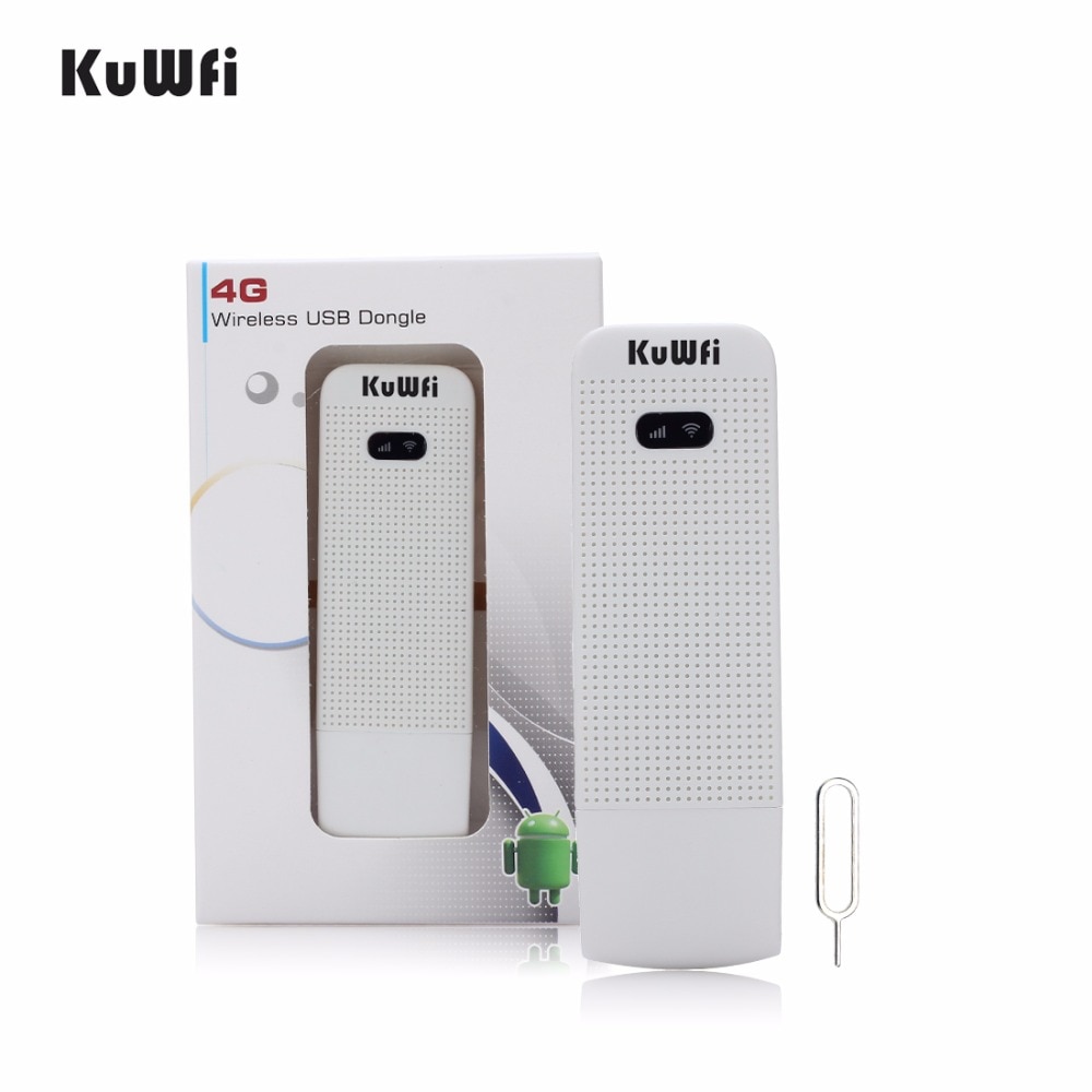 KuWFi 4G LTE Modem 3G/4G USB Dongle Mini Pocket Mobile Wifi Hotspots Unlocked Travel Car-Wifi Router With Sim Card Slot