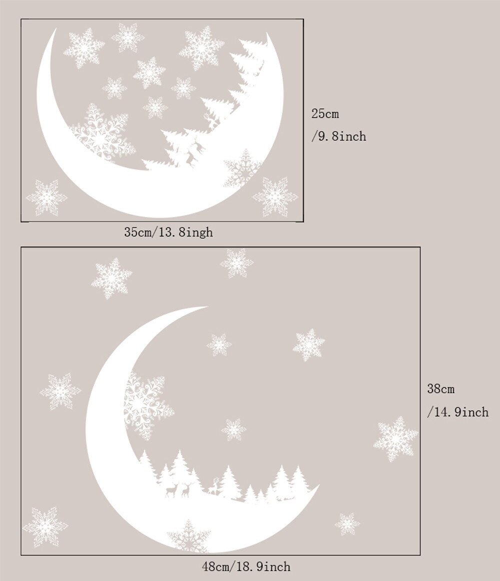 Snowflake Window Stickers Christmas Snow Christmas Snow Decoration Bedroom Wall Stickers Year Party Festival Decals