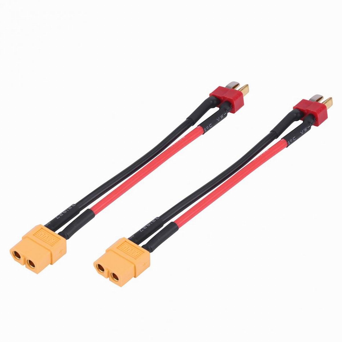 XT60 naar Deans T-Plug Man Vrouw Adapter Connector Kabel voor Lipo Batterij 14AWG RC Onderdelen: Kaki