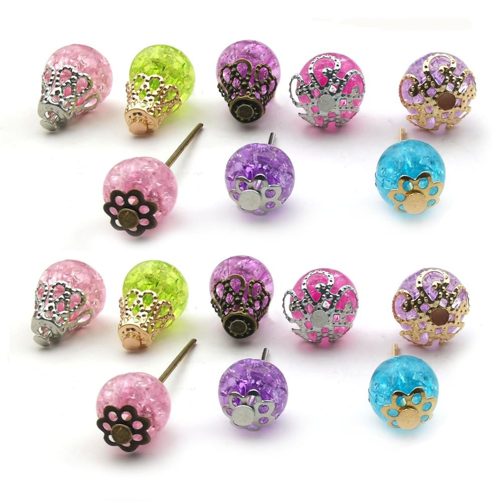 Mixed 1100 Pcs Hollow Flower Beads End Caps for Jewelry Making Bracelet Necklace Earrings