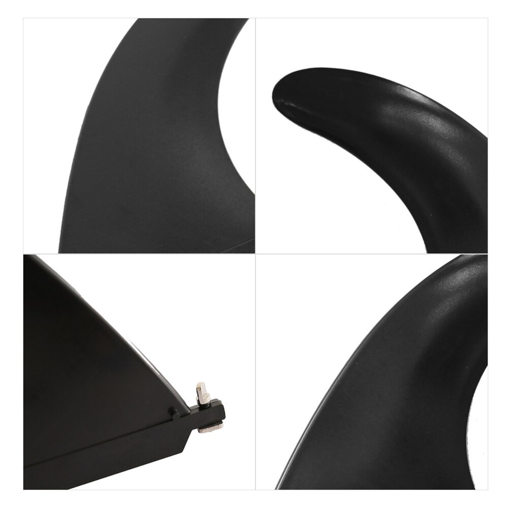 1Pc Inflatable Surfboard Tail Fin Marine SUP Large Fish Fin With Screw Removable Splitter Paddle Tail Rudder (Black)
