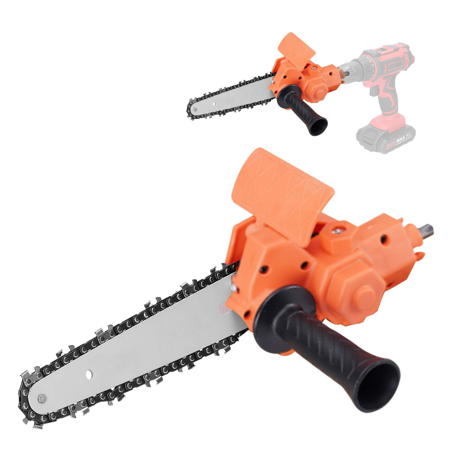 6 Inch Electric Drill Converter for Pruning Attachment Electric Drill Modified To Electric Chainsaw Tool Chainsaws Accessories: CRIMSON