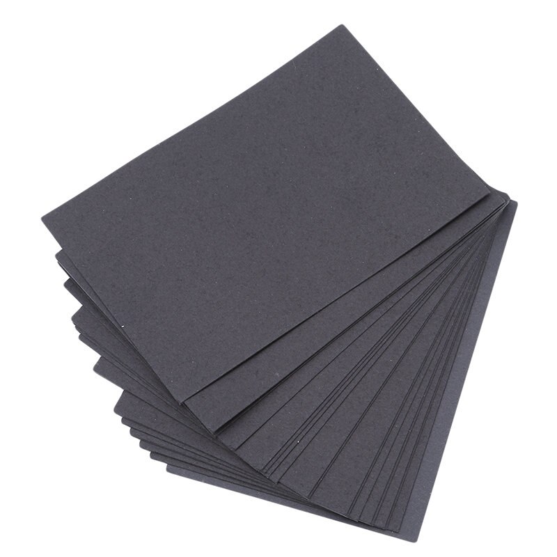 Retro 20 blätter Leere Gruß Karte Kraft Papier Postkarte Vintage Blank Postkarten DIY Hand Gemalt Graffiti Nachricht Karte: black