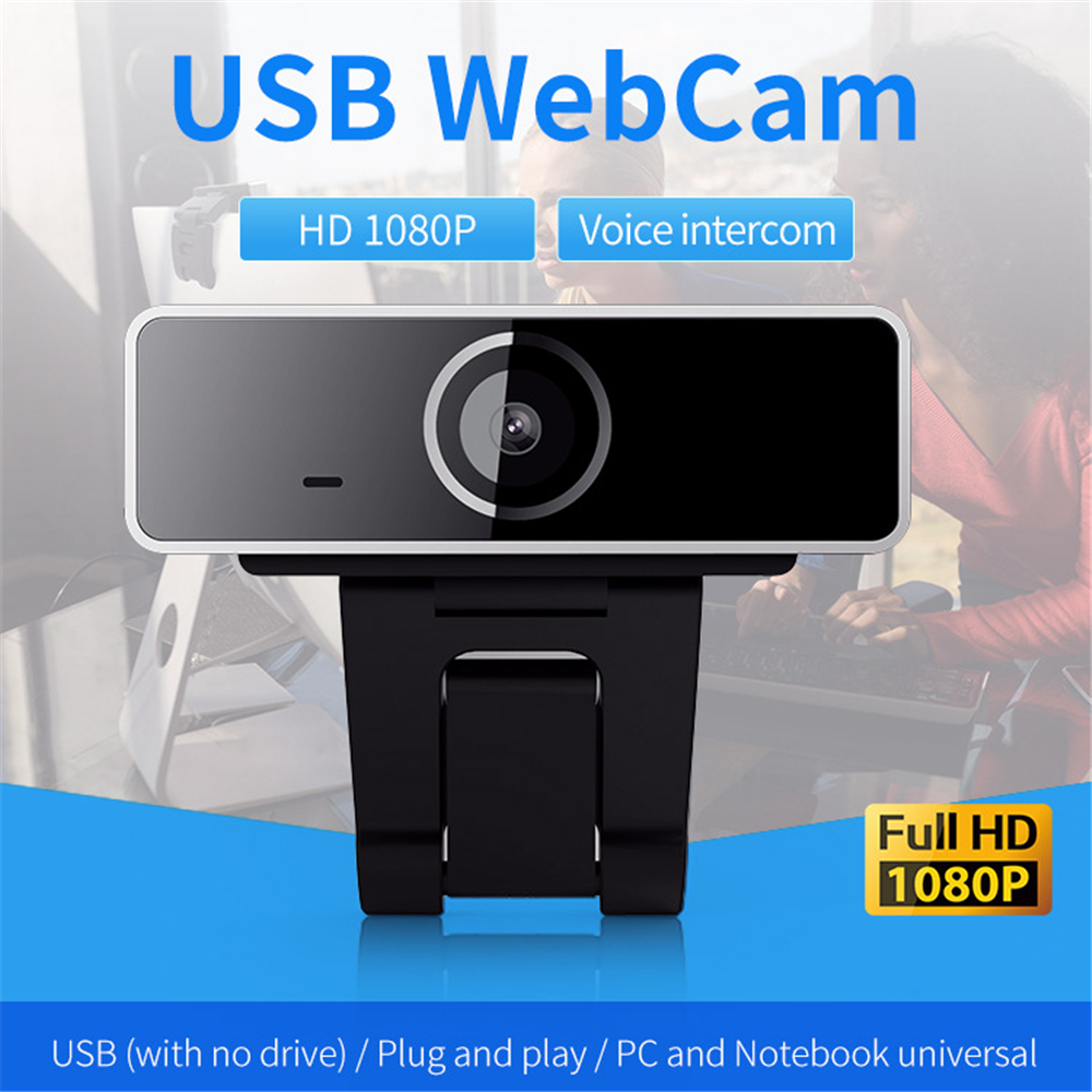 Full HD Webcam 1080P Auto Focus With Microphone 1920*1080P USB Web Cam For Live Broadcast Video Conference PC Computer Laptop