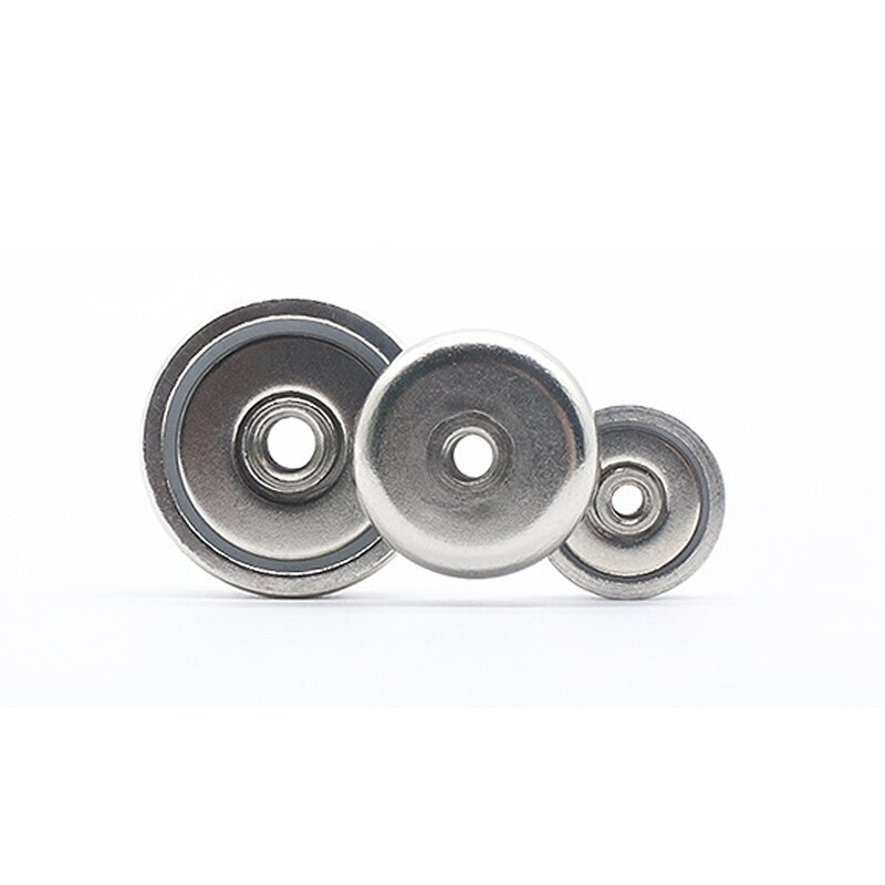 10 Pcs Neodymium Shallow Pot Magnets With Internal Thread Hole have a threaded Stem Flat Threaded Pot Magnet D16mm-D42mm Magnet