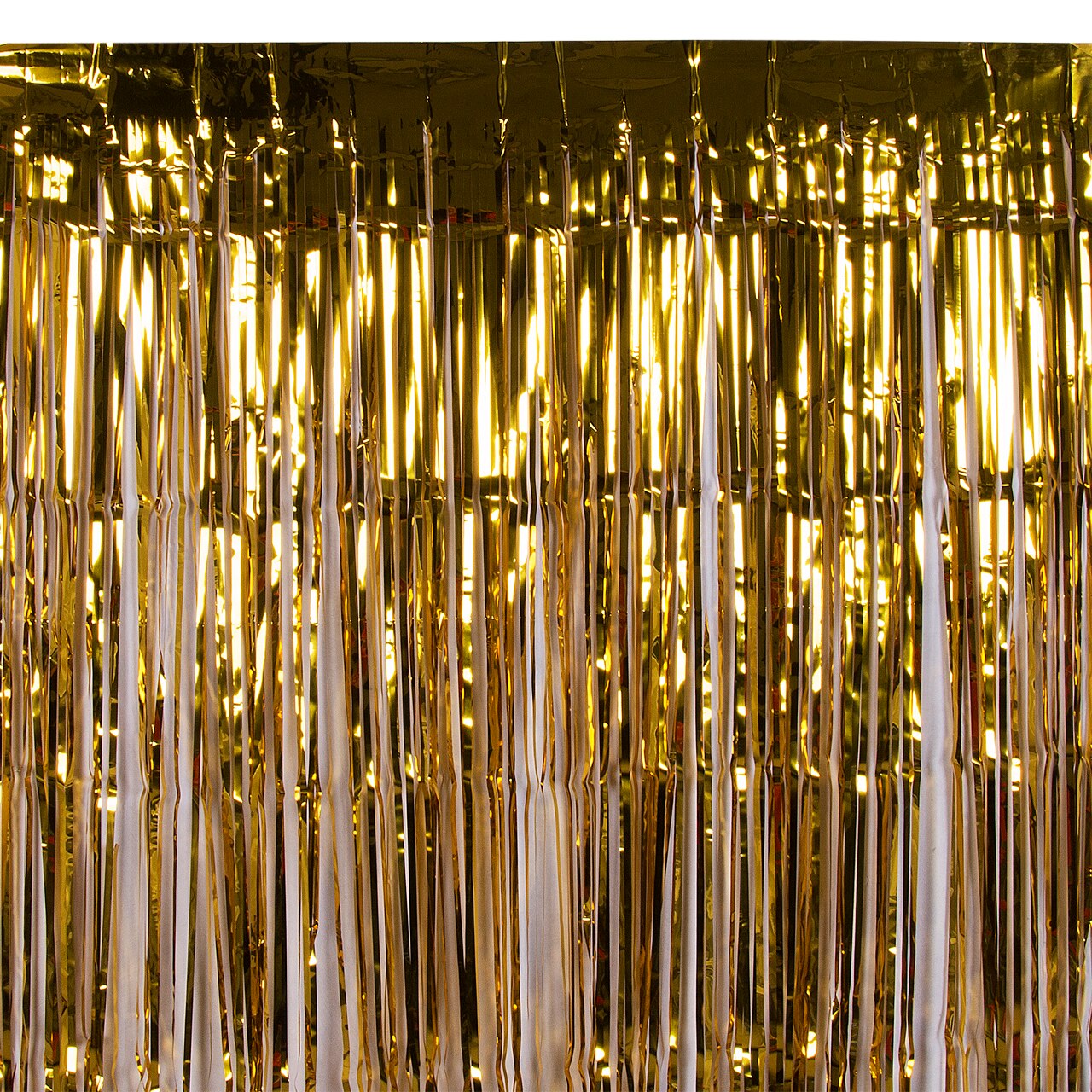 Metallic franje gordijn feestfolie kerstversiering bruiloft decoratie achtergrondfolie regengordijn kerstversiering: Geel