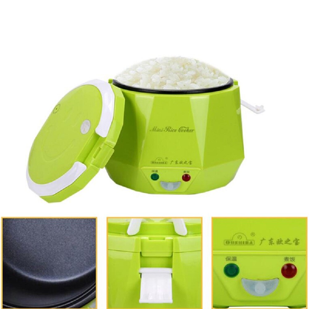 1.3L Electric Non-stick Rice Cooker Car Cooker Heating Multi-function Cooker with Keep-Warm Function for Car/Truck/House