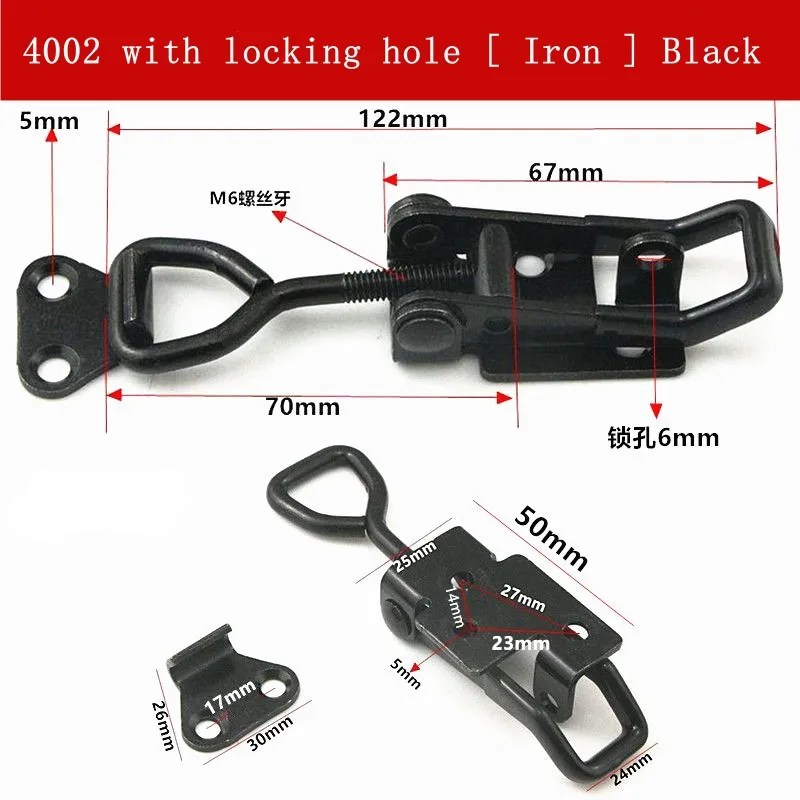 Tuimelvergrendeling Vangst Knevel Klem Verstelbare Kast Kast Hendel Handvat Slot Hasp Hasp Voor Houtbewerking Handgereedschap Meubelen Hardware: Rood