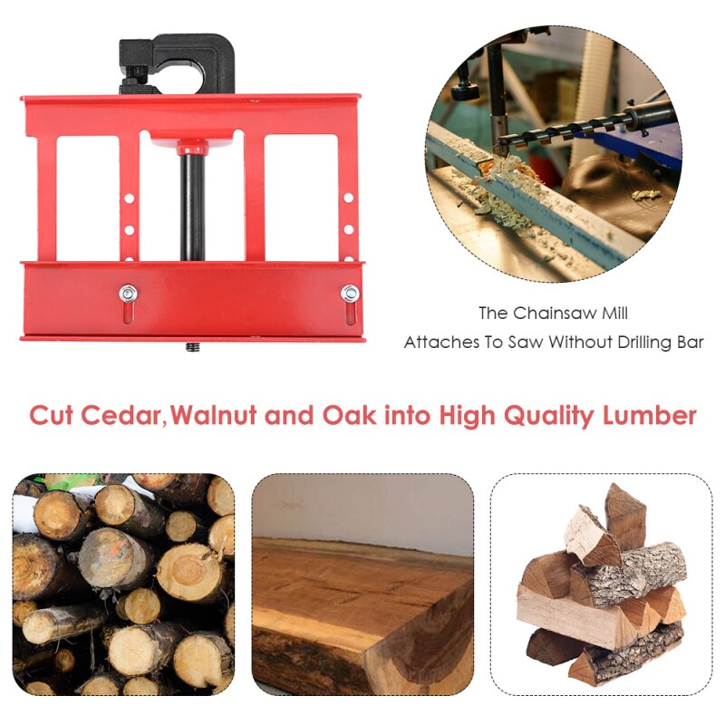 Mini Chainsaw Mill Vertical Cut Chainsaw Mill Lumber Cutting GuideBar Chainsaw Attachment Cut Guided Mill Wood