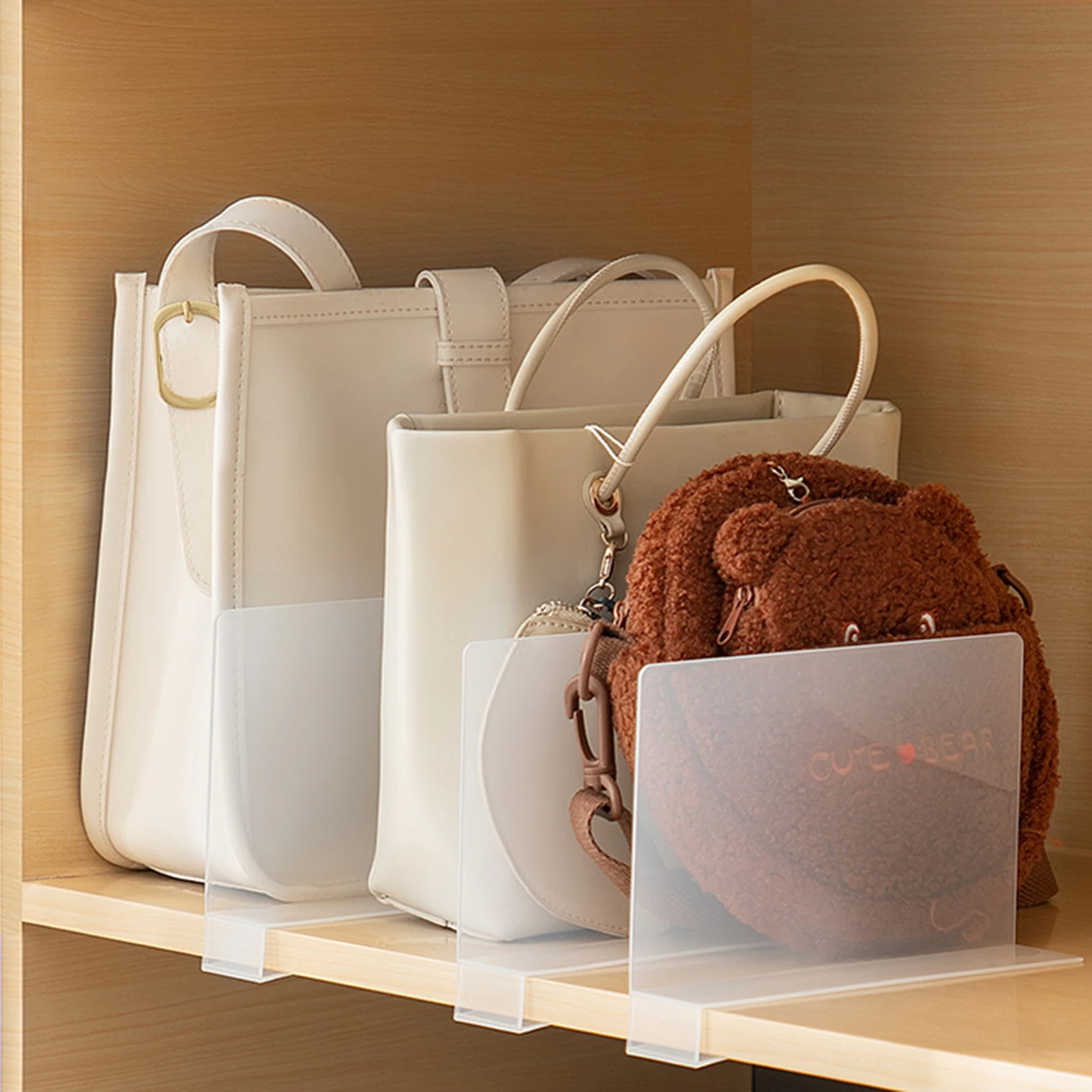 Diviseurs de Classification réglables, organisateur d'armoire, étagère de Division transparente pour livres, sacs à vêtements, canettes, étagères pour articles divers