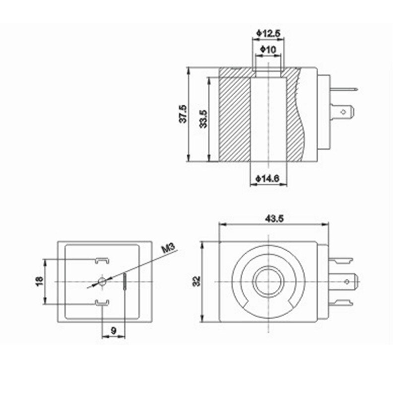 Bobine Parker 491514C2 D4B AMIN ED100 % 24V = 16wcold/12whot