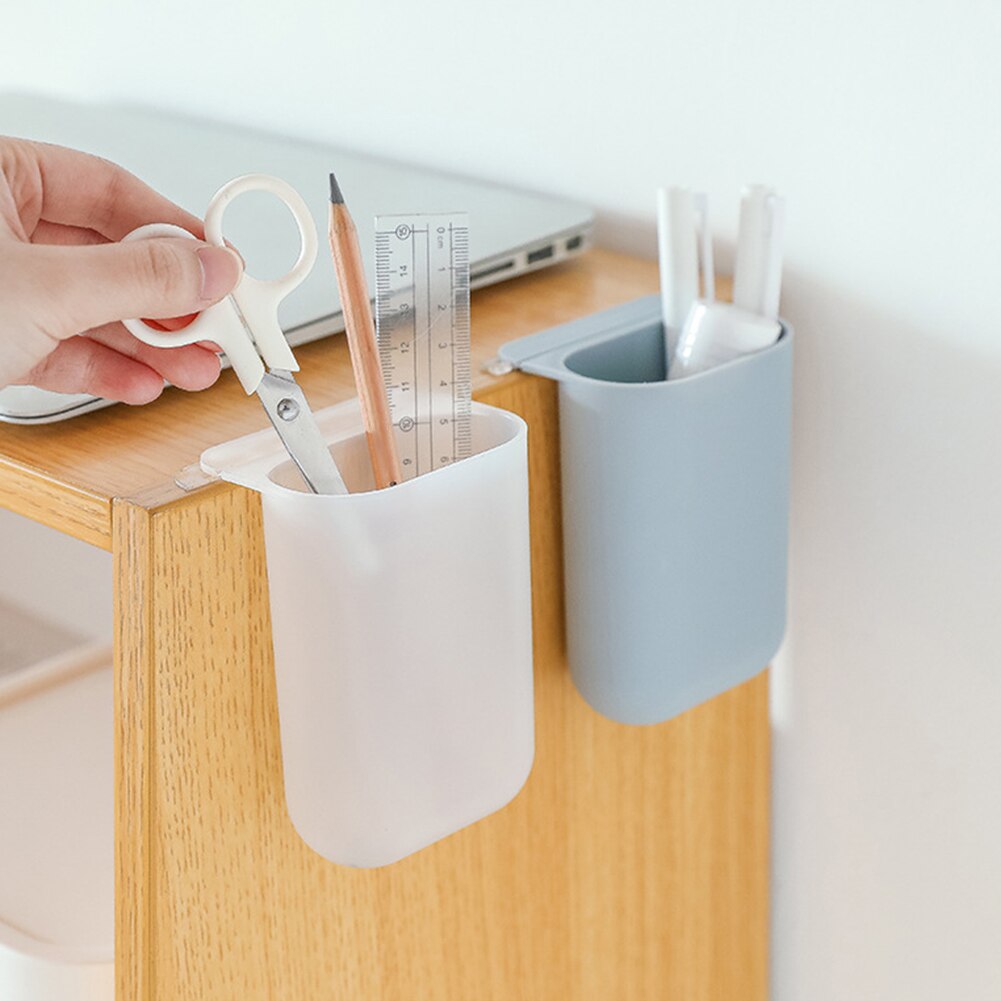 Selbstklebende PP Schreibtisch Hängen Stift fallen Schreibwaren Fernbedienung Lagerung Kasten