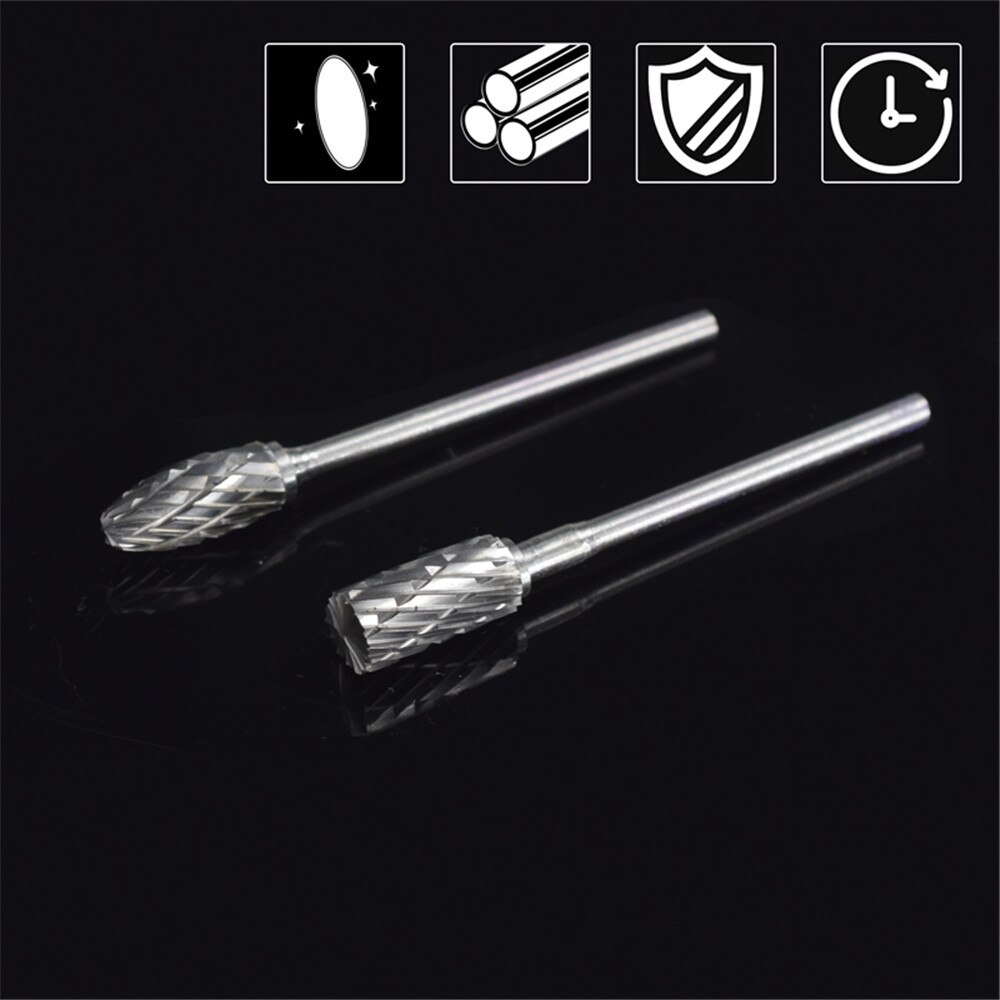 Double Cut Rotary File 3x6mm Tungsten Carbide Milling Cutter Rotary Burrs