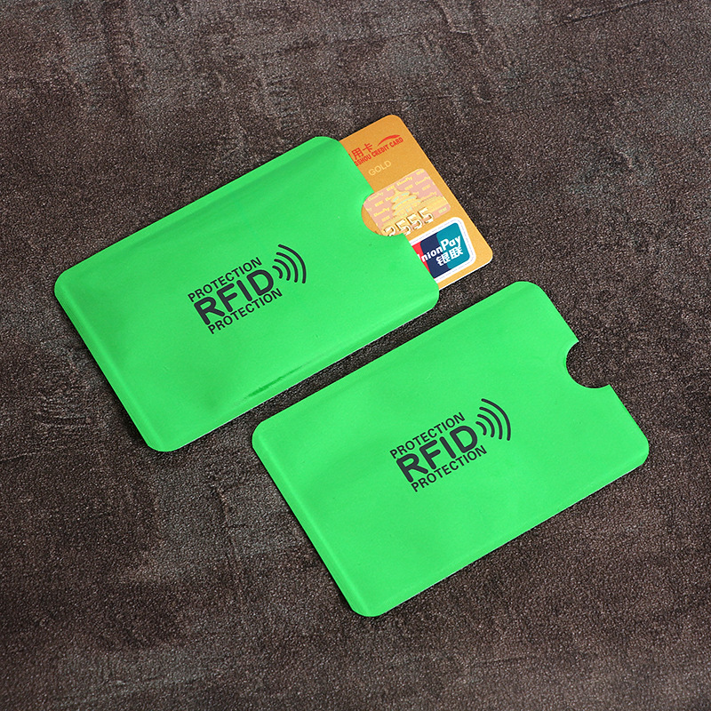 Funda para tarjeta antiescaneo, Protector de tarjeta RFID NFC de crédito, papel de aluminio antimagnético, tarjetero portátil para tarjetas bancarias, 10 Uds.
