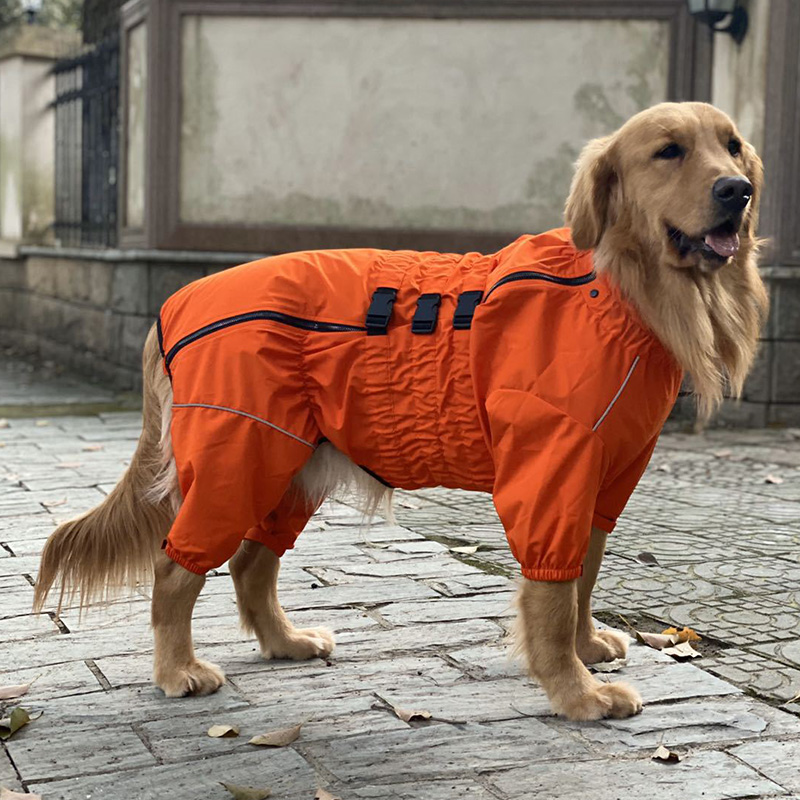 Hunde-Regenmantel, wasserdicht, für Haustiere, 4-Bein-Regenmantel, Kleidung für Bulldogge, Korgi, Regenmantel für kleine, mittelgroße und große Hunde, Gesamt für Hunde
