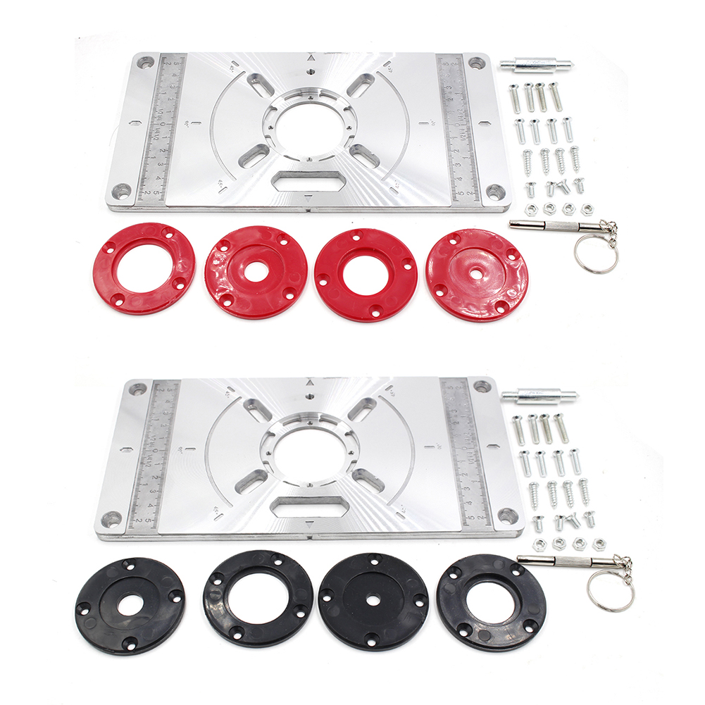 Multifunction Aluminum Router Table Insert Plate Woodworking Benches Wood Router Trimmer Models Engraving Machine