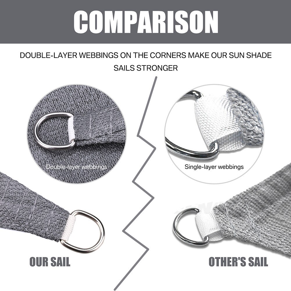 HDPE Awnings Sunshade Nets Home Garden Outdoor Protection Covers Patio Glass House 4x3/3x2M Sun Shelter Canopy Shade Sail Tents