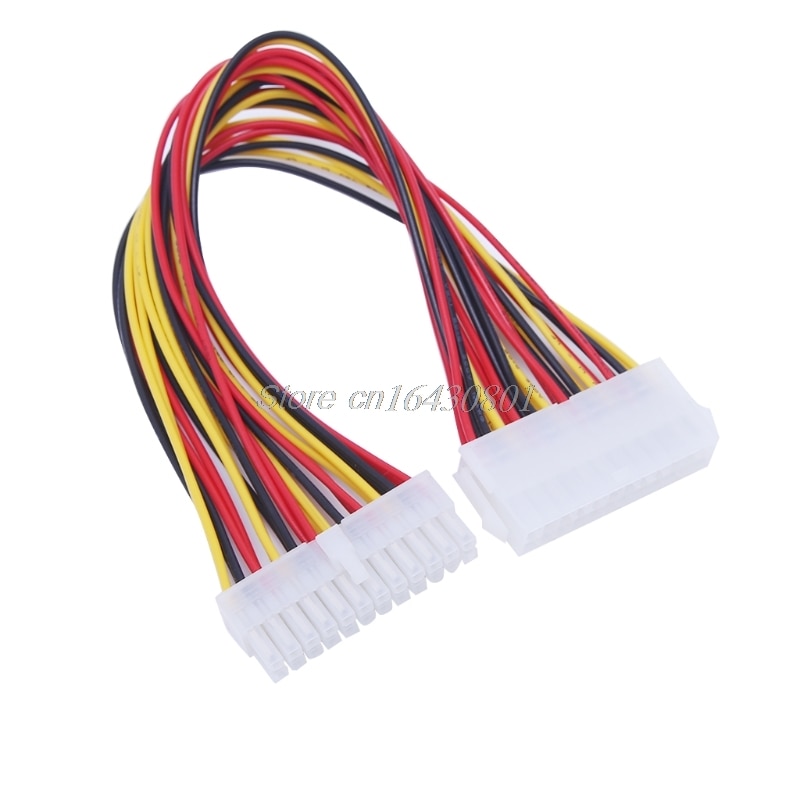 ATX 24 Pin Male to 24Pin Female Power Supply Extension Cable Internal PC PSU TW Power Lead Connector Wire 30CM 1PC