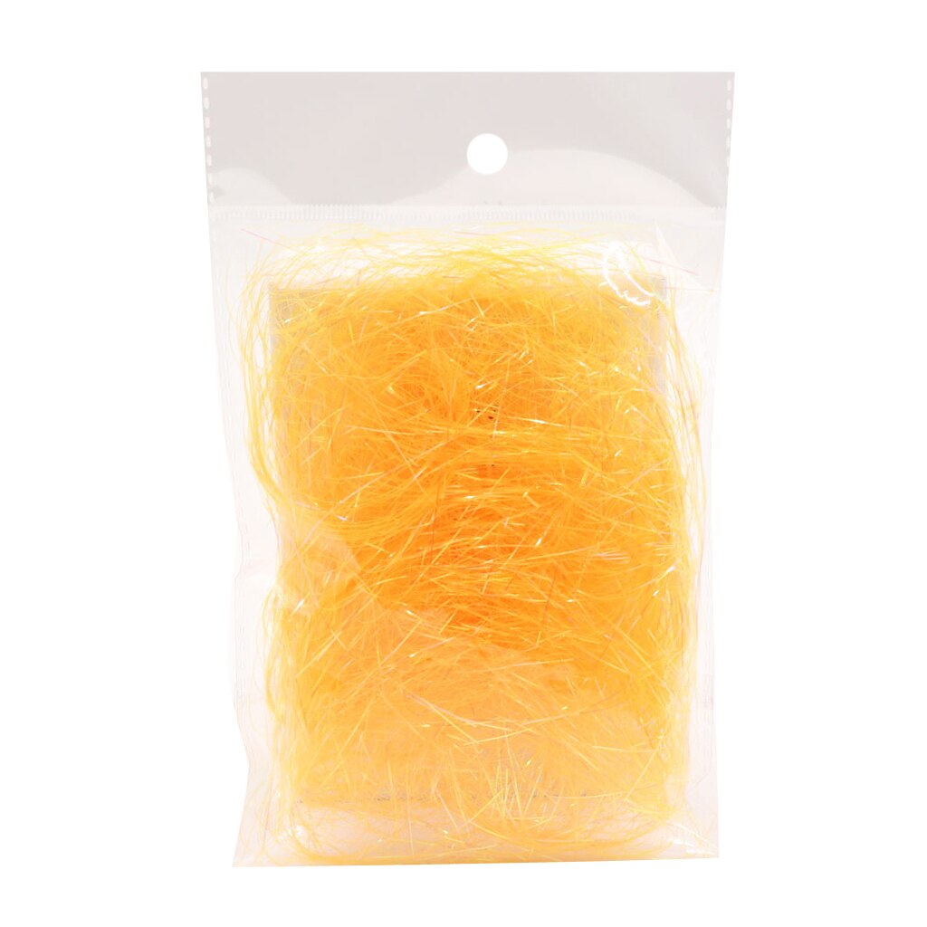 8g/Bag Metallic Iridescent Foil Tinsel Angel Hair Shreds Wrap Box Easter Basket Filler Wedding Party Wrap DIY Supplies: light orange
