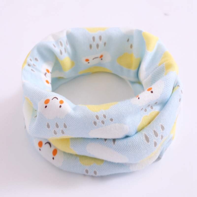 Cartoon Snowman Star Baby Bibs Scarf Autumn Winter Children Cotton Scarves For Kids Boy Girl Warm Neck Collar