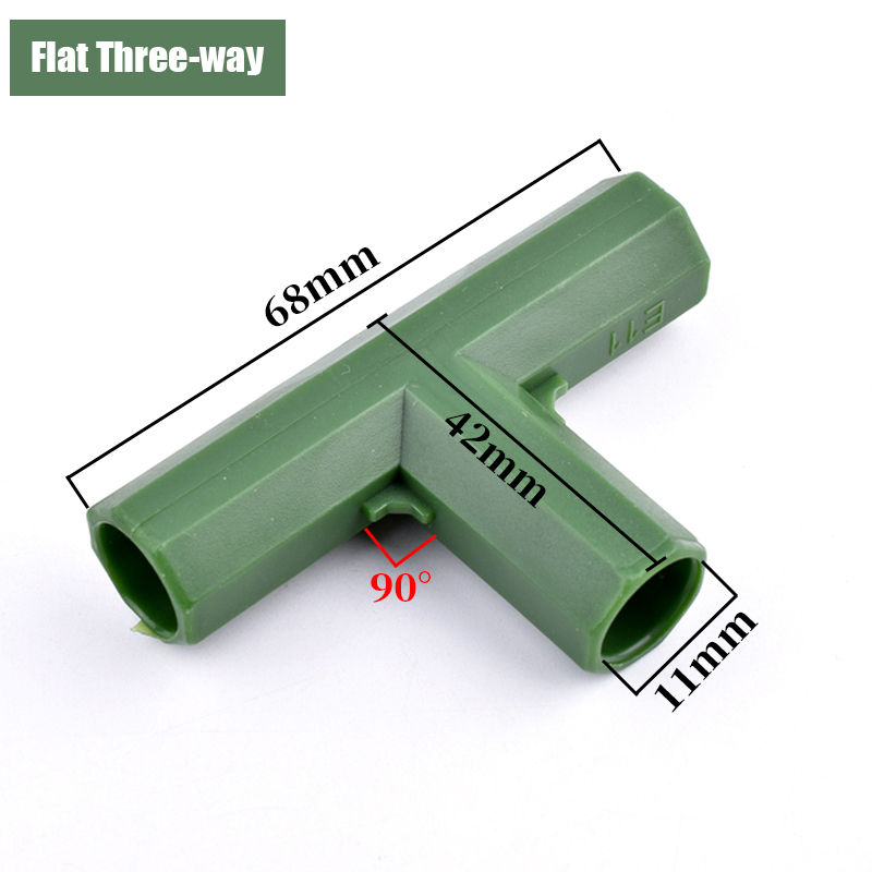 2/10/20 pçs 11mm estufa planta quadro conector jardim tubo suporte haste conjunta plástico afiação canto conexão acessórios de fixação
