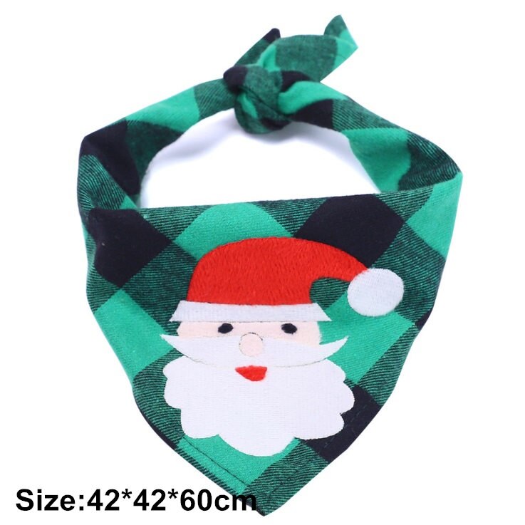 Christmas Pet Dog Triangle Bandanas Xmas Large Dog Scarf Collar Neckerchief Puppy Dogs Pet Bow Ties Slobber Towel Clothes: B 02