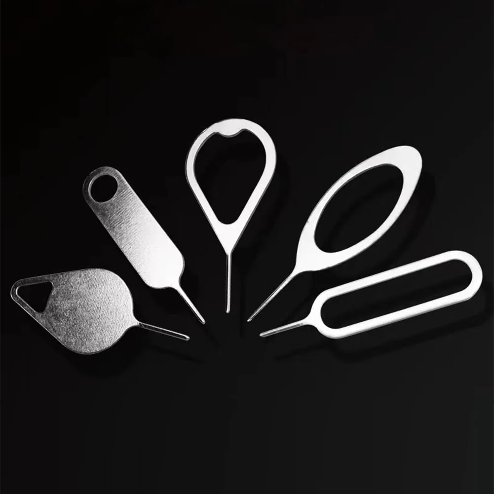 20pcs Universal Sim Card Stainless Steel Needle Tray Removal Eject Pin Key Tool Opener Ejector Mobile Phone Sim Card Remover Pin