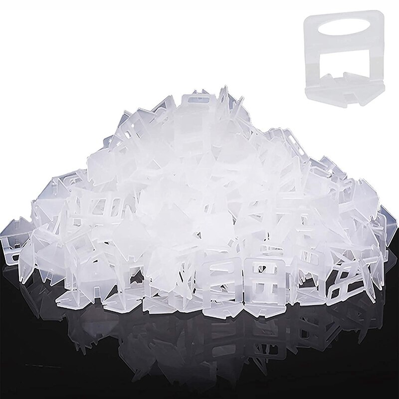 400Pcs Tile Leveling System Clips 1.5mm DIY Tiles Leveler Spacers Tile Leveling System for Ceramic Tile