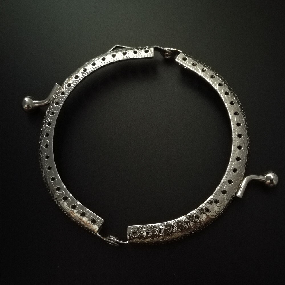 10 stk / mye diy 8.5cm antikk rote metallveske ramme ringe kysse lås håndtak til veske håndverk bag gjør sy rundt munnen måke