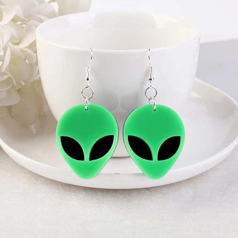 Yungqi Alien Mask Shape Arcylic Charms Pendant Necklaces for Women Girl Minimalist Rope Chain Choker Necklace Jewelry Collier: PURPLE