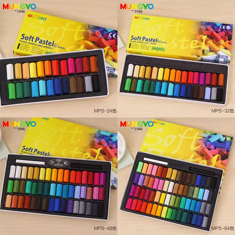 Mungyo Mini Soft Pastel 24 32 48 64 Colors Crayon Chalks for Artist Student Graffiti Painting Pen School Stationery Art Supplies