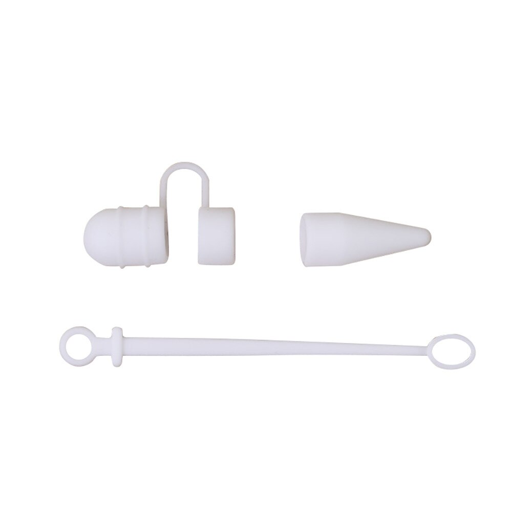 Cobertura de silicone 3 em 1 para apple pencil, estojo para lápis, capa com ponta para suporte, adaptador para ipad pro 10.5 12.9 9.7, estojo para lápis o5: D